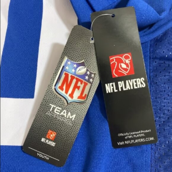 NFL TEAM APPAREL Youth Boys/Girls NY Giants Jersey Shirt L (14/16) - Picture 6 of 7